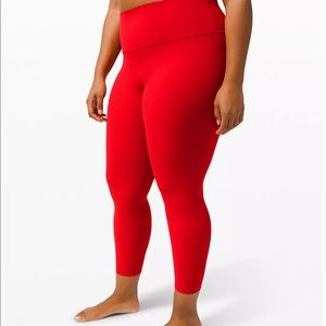 Red Lululemon Align Pant 25”